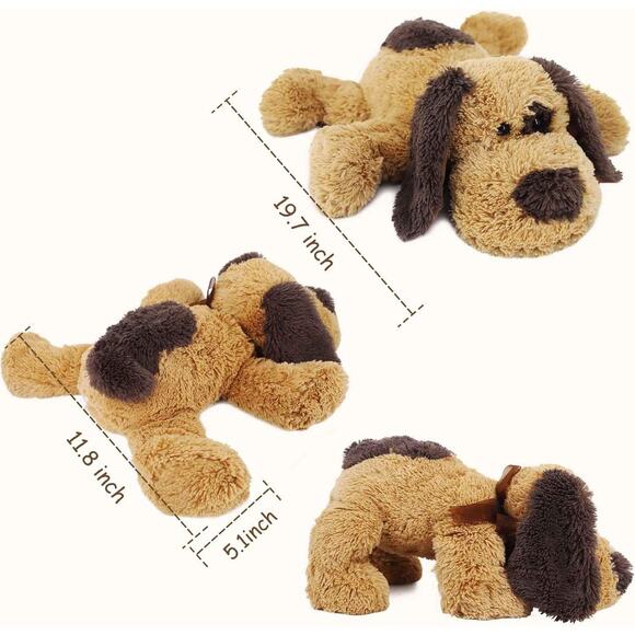 Floppy Stuffed Dog Plush Toy 20 Inch Brown Beagle Labrador Puppy Gift for Kids - Picture 6 of 9